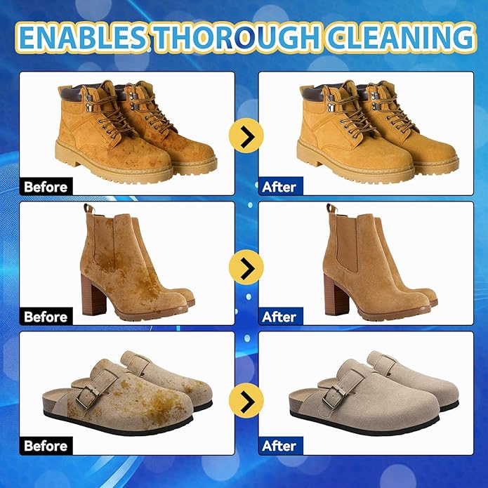 Bondtech Suede Shoe Cleaner Kit, Nubuck & Suede Cleaner with Brush & Towel, Foam Removes Dirt and Stains from Shoes 6.76 OZ