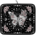 Skeleton Butterfly Dish Drying Mat Black Skull Absorbent Dish Drainer for Kitchen Counter Holiday Decor