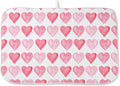 Valentines Day Dish Drying Mats 18x24 Inch Love Pink Heart Drying Mats Anniversary Mother's Day Holiday Valentines Decorations Absorbent Drying Dish Mats for Kitchen Dining Room Counter Decor