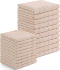 Homaxy Microfiber Kitchen Towels and Dishcloths Set, 20 Pack Soft and Absorbent Dish Hand Towels Bulk, 28 x 16 Inch & 12 x 12 Inch Quick Drying Rags for Washing Dishes, Beige