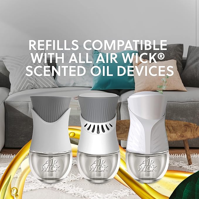 Air Wick Plug in Scented Oil Refill, 10ct, Calming Sea Spray Breeze & Fresh Watermelon, Air Freshener, Essential Oils