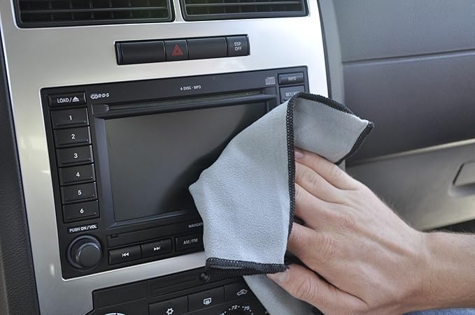 Eurow Microfiber Screen & Lens Cleaning Cloths, Streak-Free, Lint-Free Wipes for Phones, Tablets, Laptops, TVs, Eyeglasses & Camera Lenses, Soft, Washable, No Chemicals Needed, 8" x 12", Gray, 2-Pack
