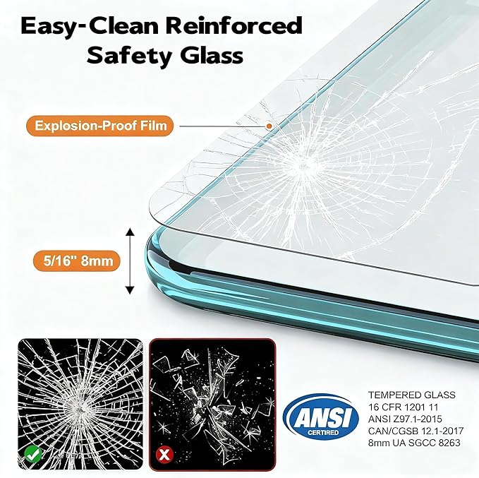 Shower Door, 56-60" W x 74" H Framed Double Sliding Shower Door with 5/16"(8mm) Clear Tempered Glass, Glass ShowerDoor w/Explosion-Proof Film Nano Coating,Brushed Nickel Finished