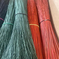 Broomcorn 16" 1/2 lb Bundles, Broom Straw, Rainbow of Colors to Choose from, Broom Grass Hurl, Broom Corn, Kitchen Witch Crafts Floral, Making Supplies, (Orange)