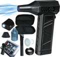 140000 RPM Compressed Air Duster and Vacuum 2-in-1, Electric Duster with LED Light, Stepless Speed, 8000mAh 21700 Battery, Keyboard Cleaner for PC Removal Outdoor Barbecue (Black)