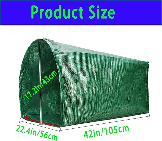 72-Gallon Large Yard Waste Bags, Large Yard Dustpan-Type Lawn and Leaf Bags, Reusable Garden Bags for Leaves, Debris, Grass, Clippings, Lawn Trash