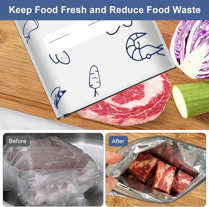 30 PCS Reusable Aluminum Foil Sealable Storage Bags, 2026 New Resealable Vacuum Zipper Pouches, Stand Up Foil Sealable Bags with Label and Zip Lock for Vegetable Fruit Meat