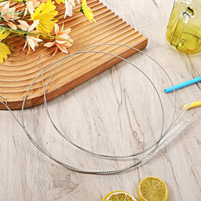 2 PCS Extra Long Pipe Cleaners, 39.4 in Straw Cleaner Brush Extra Long, White Tube Cleaning Brush for Cleaning Straw, Feeding Tubes, Line and Pump