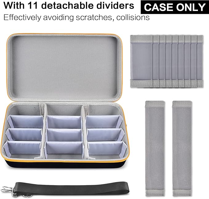 Extra Large Battery Storage Holder Case for DEWALT 20V/ 60V MAX XR &Charger, Tool Batteries Pack Container Carrier Box, Holds 20V 2.0/3.0/4.0/5.0/6.0/9.0-Ah Batteries, Adapter (Bag Only)