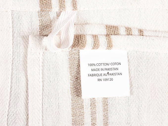 KAF Home Assorted Flat Kitchen Towels | 100% Cotton - 18 x 28 inches | Ultra Absorbent Soft Dish Towels | Perfect for Cooking, Cleaning, and Drying Hands (Beige, 10 Pack)