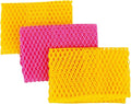 Innovative Dish Washing Net Cloths/Scourer - 100% Odor Free/Quick Dry - No More Sponges with Smell - Perfect Scrubber for Washing Dishes - 11 by 11 inches - 3PCS - Yellow/Pink/Yellow or