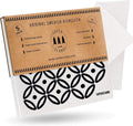 SUPERSCANDI 5 Pack Swedish Dishcloths for Kitchen - 100% Biodegradable & Compostable Reusable Paper Towels Washable, Food-Safe & Without Plastic - Dish Rags for Any Surface, Artdeco Black on White