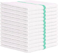 Nabob Wipers Kitchen Bar Mop Terry Towels 12 Pack - 100% Cotton - Size 14x17 - Perfect for Your Home, Kitchen, Bathroom, Bars, Restaurants & Auto - Super Absorbent (Green Stripe)