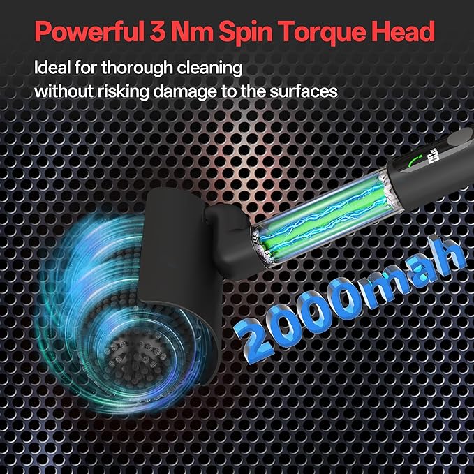 Electric Grill Brush, 800 RPM Grill Brush for Outdoor Grill, 3Nm High Torque Motor, 304 Stainless Steel, φ3.94 Inch Removable Brush Head with Heat Resistant Gloves, Gift for Men