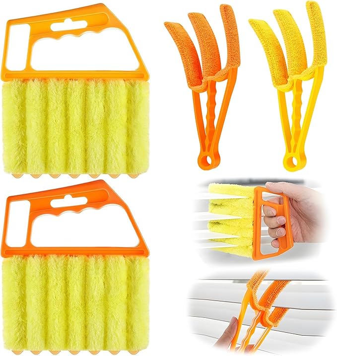 Blind Cleaner Duster Tool, 2026 New Window Venetian Washable 7 Fingers Dusting and Air Vent Cleaner, Shutter Cleaner Brush, Blinds Air Conditioner Fan Duster Dirt Cleaning (C)