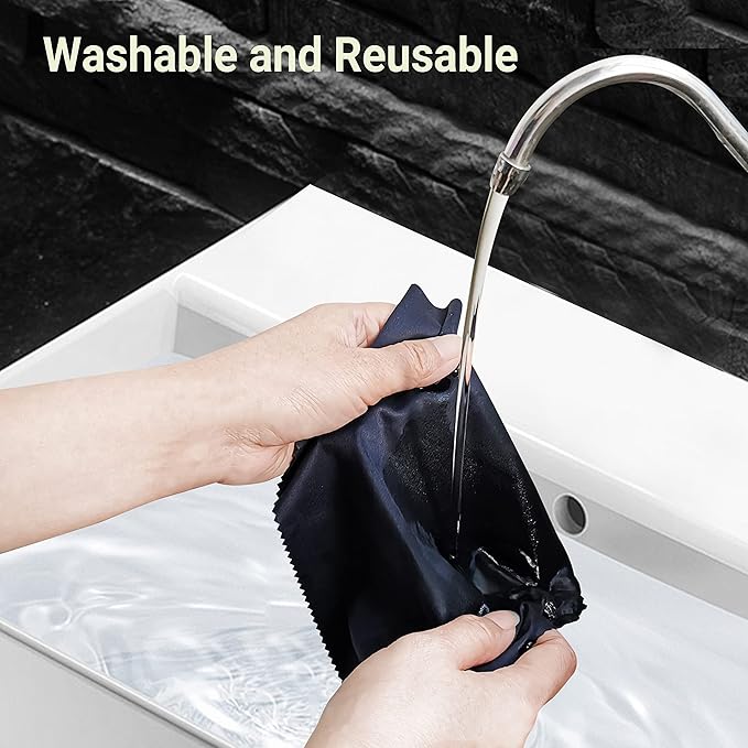 Bilymate Multi-Purpose New Large Size Microfiber Eyeglass & Lens & Laptop Screen & Glasses & Camera & TV Cleaning Cloths and Laptop Keyboard Cover and no Fog Clean Cloth Black Grey