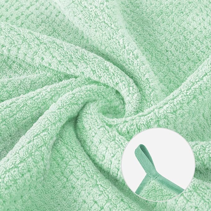 Extra Large Bath Towel Sheet Set 35x70 Inches Oversized Bath Towels Set,Jumbo Large Microfiber Quick Dry,Lightweight,Super Soft,Highly Absorbent Towel Set for Bathroom,Hotel,Pack of 2(2PCS Green)