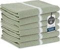 LANE LINEN Kitchen Towels Set - 100% Pure Cotton Dish Towels for Kitchen, Super Absorbent Kitchen Hand Towel, Tea Towels, Soft & Durable Dish Cloths, Pack of 6 – 14”x25”, Olive