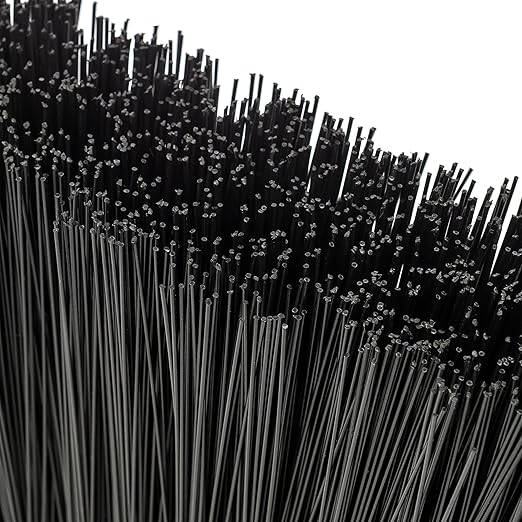 Carlisle FoodService Products CFS Duo-Sweep Plastic Small Debris Broom with Handle, 48 Inches, Black