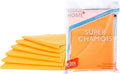 Super Chamois - Extra Large 20" X 27" Super Absorbent Cleaning Cloth - 6 Pack Orange Shammy - Holds 10x It's Weight in Liquid