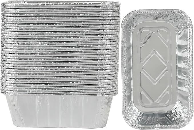 30 Pack 1Lb mini Loaf Pans Heavy Duty Disposable Aluminum Foil Bread Tins Standard Size - 6" X 3.5" X 2.5" Oven Safe Sturdy Small Bread Tin Pans-1 Pound Loaf Pans …