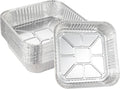 50pack- 8 x 8 Aluminum foil Pans Disposable,Heavy Duty Square baking Cake Pans, Cooking Tins Homemade Breads Oven, Baking Roasting Pan