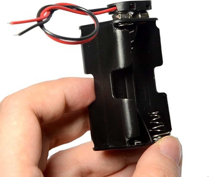3 Pcs 4 x 1.5V (6V) AA Battery Holder Leads with 3 Pcs 9V I Type Snap Connector Plastic Housing Two Layers Battery Case