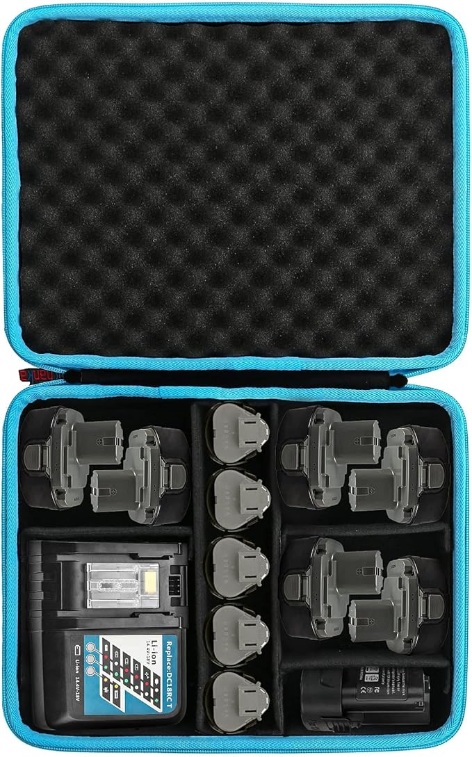 Makita Hard Battery Storage Box Holder - Carrying Case for 12V/18V/40V Battery & Charger