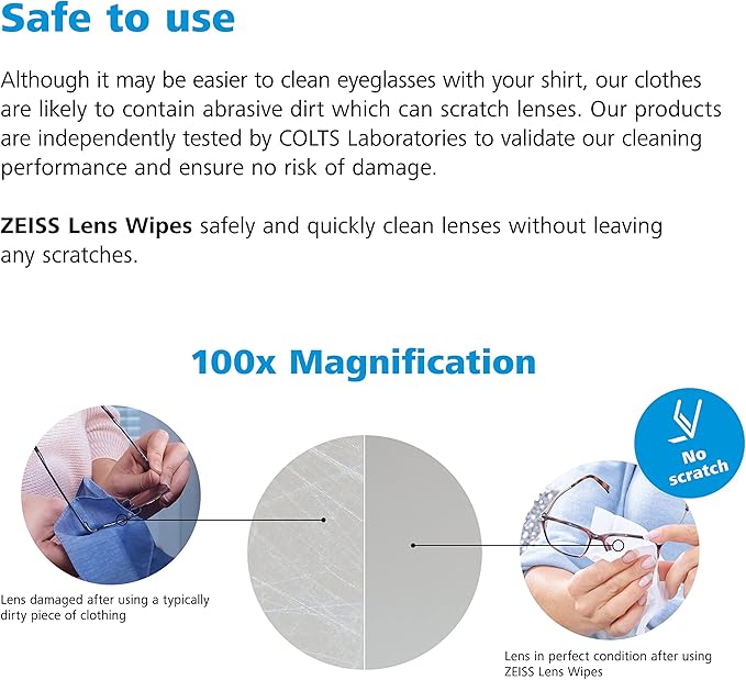 ZEISS Pre-Moistened Lens Cleaning Wipes, 200 Count