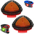 2 Pack Upgraded Spin Mop Replace Scrub Brush Compatible with O Cedar EasyWring 1 Tank, Great for Kitchen, Deck, Bathroom and Shower Floor Scrubber Head