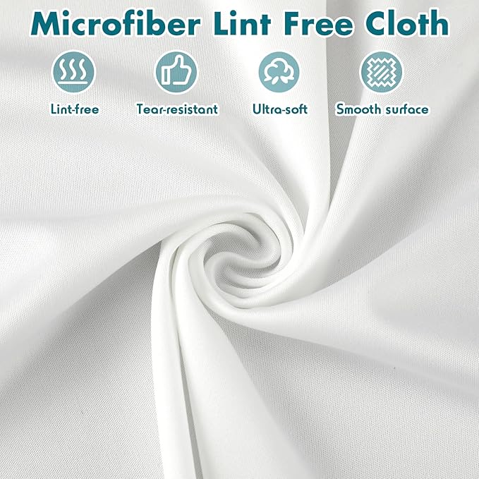 Cleanroom Cloth Wipes 9"x9" (bag of 100 Pcs) Microfiber Lint Free Cloth Disposable Clean Cloths Laser Sealed Edge for Lab Semiconductor Industries and Printing