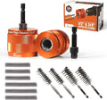 1/2" & 3/4" Metal Copper Pipe Cleaner Set,2PCS Replacement Blades provided per Size,Include 4PCS Stainless Steel Wire Bore Brush,for Cleaning Rust, Stains, Paint on Copper Pipe & Various Metal Pipes
