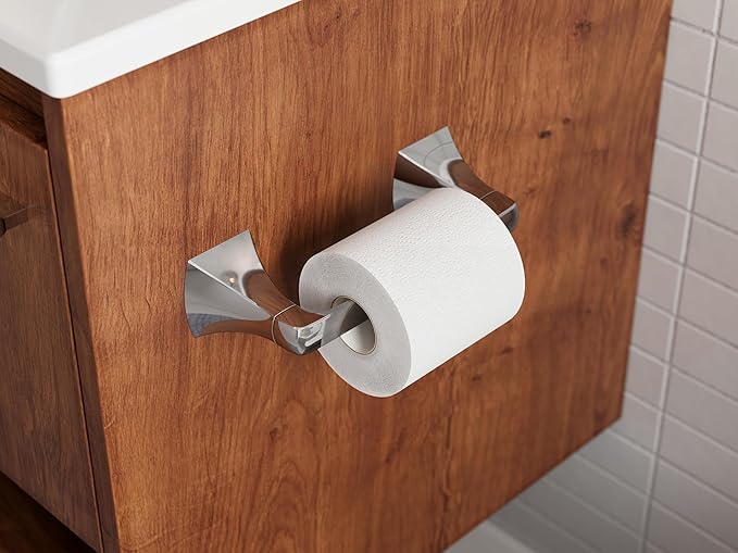 Pfister Bruxie 3-Piece Bathroom Hardware Set with Towel Bar, Towel Ring, and Toilet Paper Holder, Wall-Mounted, Polished Chrome Finish, BTBBIE3C