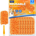7 Pack Reusable Duster Refill for Swiffer Hand Duster, 360 Degree Duster Refills for Cleaning, Ceiling Fan, Orange (Handle is Not Included)