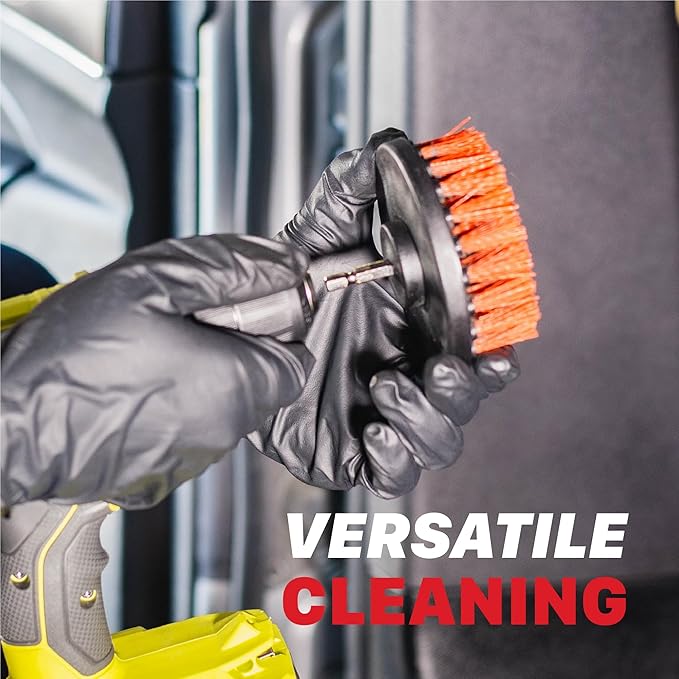 Maxshine 5" Universal M8 Medium-Duty Drill Brush for Upholstery & Carpet – Power Scrubber Attachment for Car Detailing, Fabric & Home Cleaning – Deep Cleaner Removes Stains & Grime