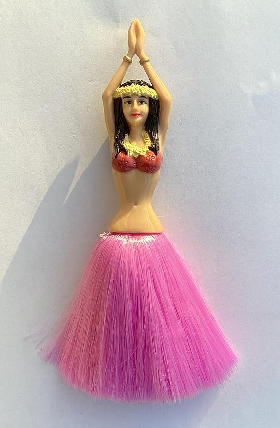 Big Retro Pink Hula Duster Detailed Glossy