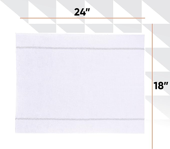 Superio Squeegee Mopping Towel Floor Cloth White Cloth for Cuban Style Mop, Israeli Sponga, Kitchen, Bathroom Cleaning, Tile, Stone, Wood, Floor Washing, Drying Towel -18"x24", 6 Pack