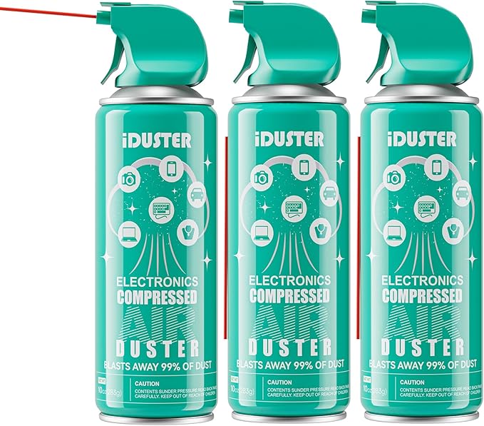 Disposable Compressed Air Duster, Computer Keyboard Cleaner,3 Packs