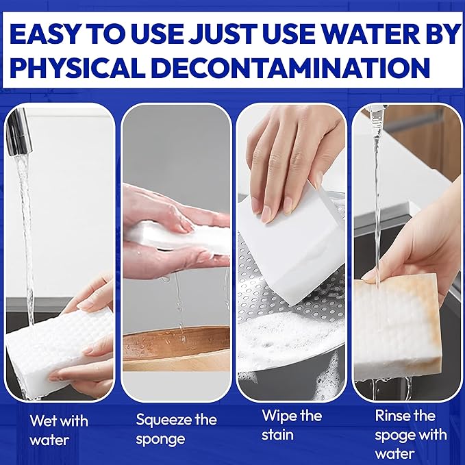 18‑Pack Magic Sponge Eraser Cleaner – High‑Density Melamine Cleaning Pads for Kitchen, Bathroom, Walls, Floors & Shoes – Heavy‑Duty, Chemical‑Free Scouring Sponges