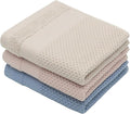 Mia'sDream Cotton Hand Face Head Towel Waffle Weave Kitchen Tea Towel Dish Towels, Soft and Absorbent Bath Guest Gym Towel Washcloths, 13inch x 28inch 3 Pack (Multi Color)