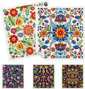 5 Pack Mixed Fiesta Floral Cinco De Mayo Kitchen Dishcloths Dish Towel, Dish Towels for Kitchen, Swedish Dishcloth Colorful Flower, Paper Towels Reusable, Dish Cloth Towel Cleaning for Home
