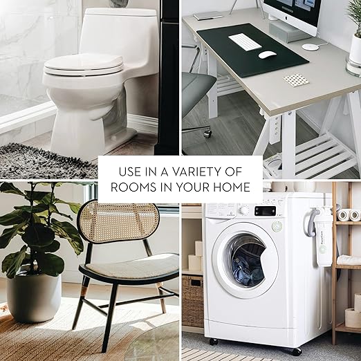 iDesign Small Plastic Bathroom Trash Can, Slim Rectangle Garbage Bin for Bedroom, Office, Dorm, 4-Pack, Brown