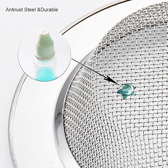 2-Pack Kitchen & Bathroom Sink Drain Strainers I 4.5 Inch Bathroom Drain Hair Catcher & Kitchen Sink Strainer with 2.75" Bowl Area I Kitchen Sink Stopper Drain Cover I Kitchen Sink Strainer Basket