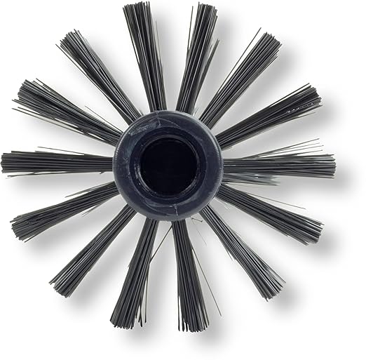 SPARTA Multi-Purpose Valve Brush Pipe Brush, Round Brush with Polyester Bristles, Color Coded for Commercial Cleaning, Kitchen, Restaurant, Bathroom, Plastic, 7.1 X 4 X 7.1 Inches, Black