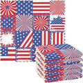 ALAZA Dish Towels 4th of July American Independence Day Dish Cloths Absorbent Lint Free Bar Tea Soft Towel Kitchen Accessories Set of 6, 11"x11"