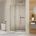 38-42" W x 71" H Pivot Swing Glass Shower Door,Pivot Frame Shower Door with 1/4"(6mm) Clear SGCC Tempered Glass,Chrome Finish Shower Doors,Reversible Installation