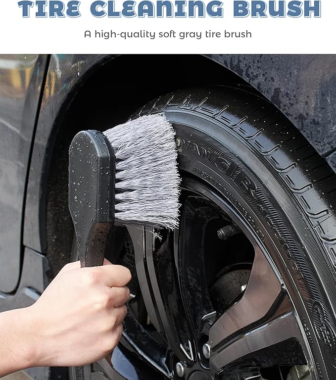 3PCS Wheel Brush,Car Accessories Wheel Rim Tire Cleaning Brush Set,Used to Clean Car Internal and External Body Surface,Suitable for Most Cars,Trucks,Motorcycles,SUVs,RVs,and More