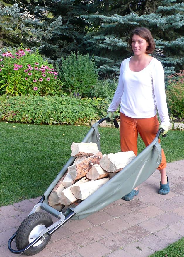Allsop WheelEasy - Foldable Garden Cart (Wheelbarrow) with Easy Grip Handles