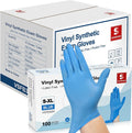 Schneider Vinyl Synthetic Exam Gloves, 4 Mil, Latex Free Disposable Gloves for Medical, Cooking, Cleaning, and Food Prep,1000