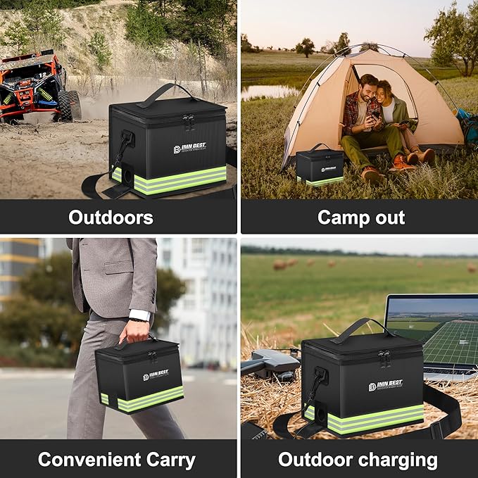 Lipo Safe Bag Fireproof, Explosion-proof Bag, Large Capacity, Fireproof Safe, Lipo Battery Storage Box, Protective Safe Bag for Charging and Storing, with Robust Handle and Mesh Bag